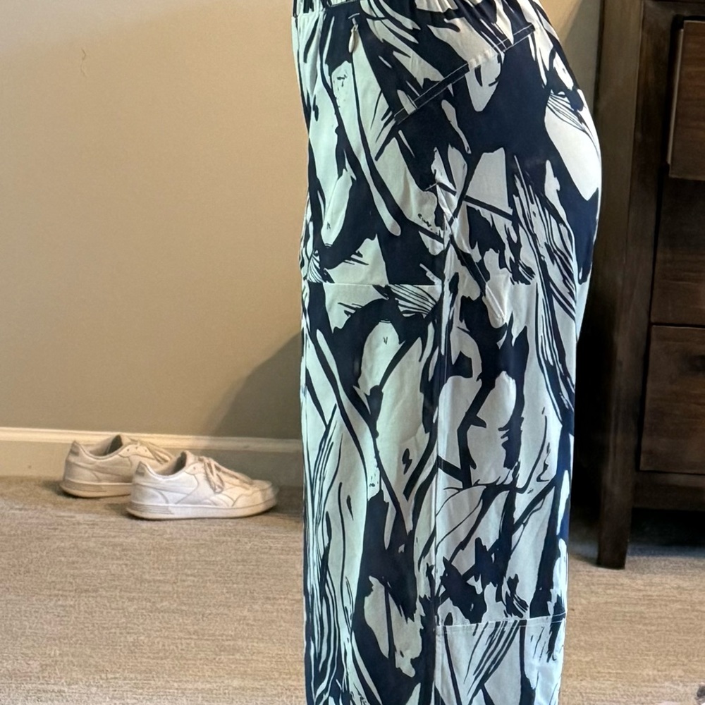 Lululemon swift wide leg mid rise pant ivory and blue size 2 - Picture 3 of 5